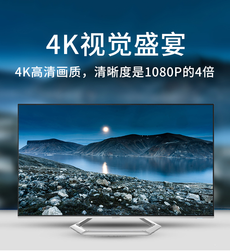 HDMI转DP高清4K视频线